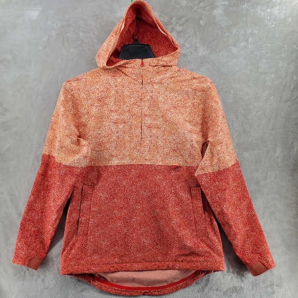 Outdoor Voices Jackets & Blazers - Outdoor‎ Voices Hoodie Women Small Orange Speckled Colorblock Zip Windbreaker